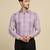 Men purple checked shirt