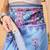 Blue printed cotton blend ethnic saree with blouse piece