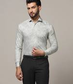 Men green printed casual shirt