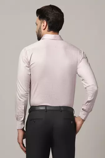 Men pink printed casual shirt