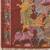 Tan printed cotton blend ethnic saree with blouse piece