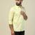 Men solid yellow shirt