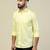 Men solid yellow shirt