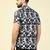 Men casual black printed shirt