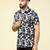 Men casual black printed shirt