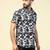 Men casual black printed shirt