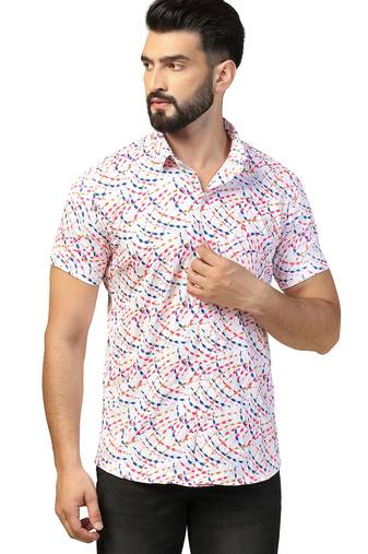 Men casual multi printed shirt