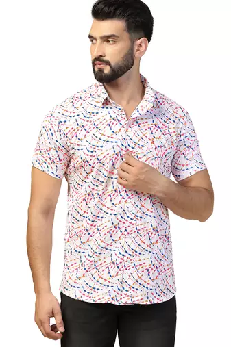 Men casual multi printed shirt