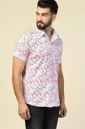 Men casual multi printed shirt