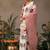 Beige printed cotton blend ethnic saree with blouse piece