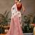 Beige printed cotton blend ethnic saree with blouse piece
