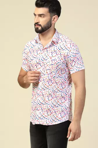 Men casual multi printed shirt