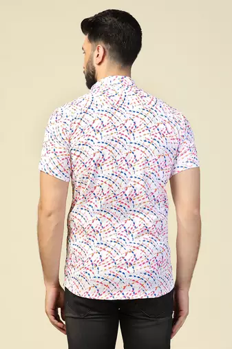 Men casual multi printed shirt
