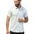 Men casual green printed shirt