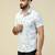 Men casual green printed shirt