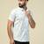 Men casual green printed shirt