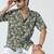 Aura leaves printed green shirt
