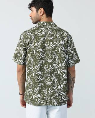 Aura leaves printed green shirt 2