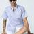 Afloat flora half sleeves blue shirt