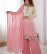 Heavy Embroidery Work Suit Set Designer Kurti With Dupatta