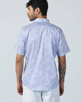 Afloat flora half sleeves blue shirt 5