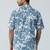 Airglow forest printed blue half sleeves shirt