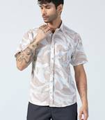Peach brushstroke design shirt