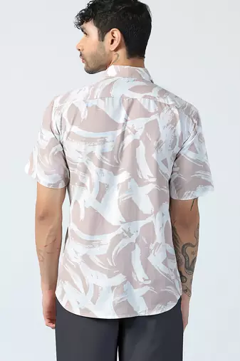 Peach brushstroke design shirt