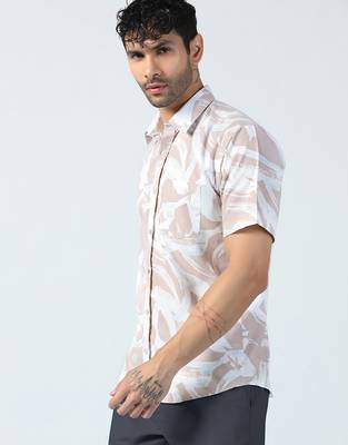 Peach brushstroke design shirt 3
