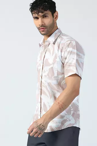 Peach brushstroke design shirt