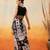 White printed cotton blend ethnic saree with blouse piece