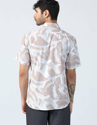 Peach brushstroke design shirt 4