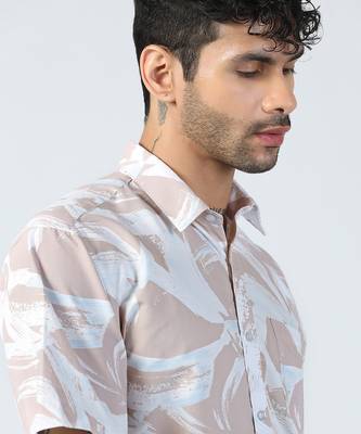 Peach brushstroke design shirt 5
