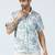Blue brushstroke design half sleeves shirt