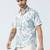 Blue brushstroke design half sleeves shirt