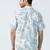 Blue brushstroke design half sleeves shirt