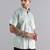 Tropical leaf printed green shirt