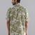Leaf shadow printed green shirt
