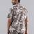Brown nature burst print shirt