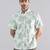 Palm paradise print half sleeve shirt