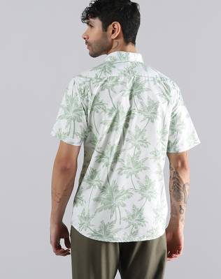 Palm paradise print half sleeve shirt 4