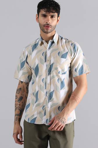 Leaf flow print shirt