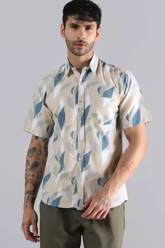 Leaf flow print shirt