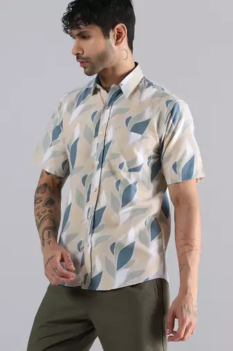 Leaf flow print shirt