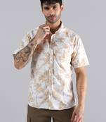 Desert palm print half sleeves shirt