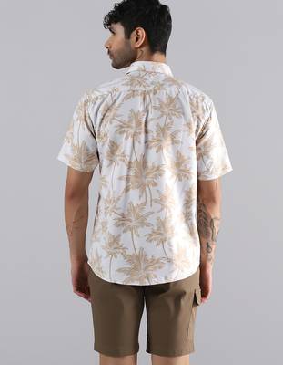 Desert palm print half sleeves shirt 2