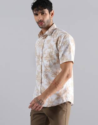 Desert palm print half sleeves shirt 3