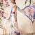 White printed satin party wear saree with blouse piece