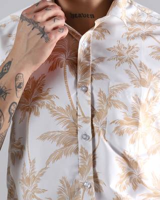 Desert palm print half sleeves shirt 5