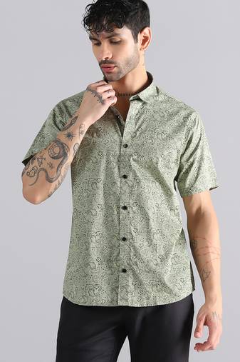 Light green paisley shirt